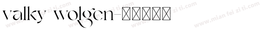 valky wolgen字体转换